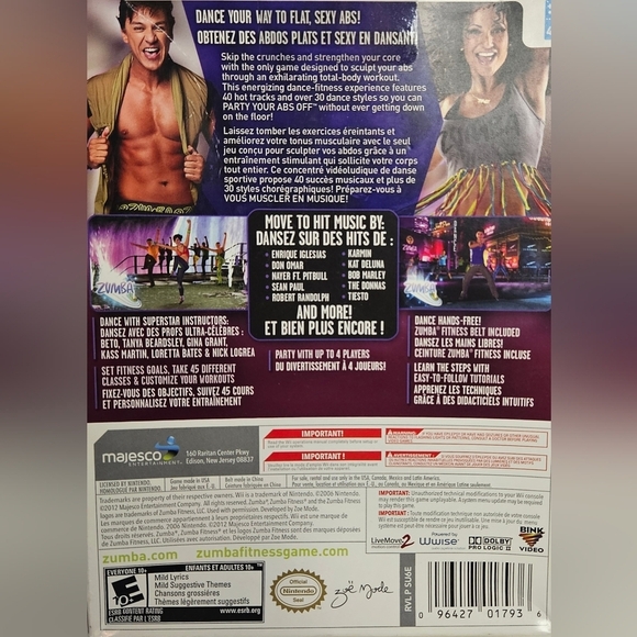 Nintendo Wii Zumba Fitness Core w/Fitness Belt (NWOT) - Picture 8 of 9